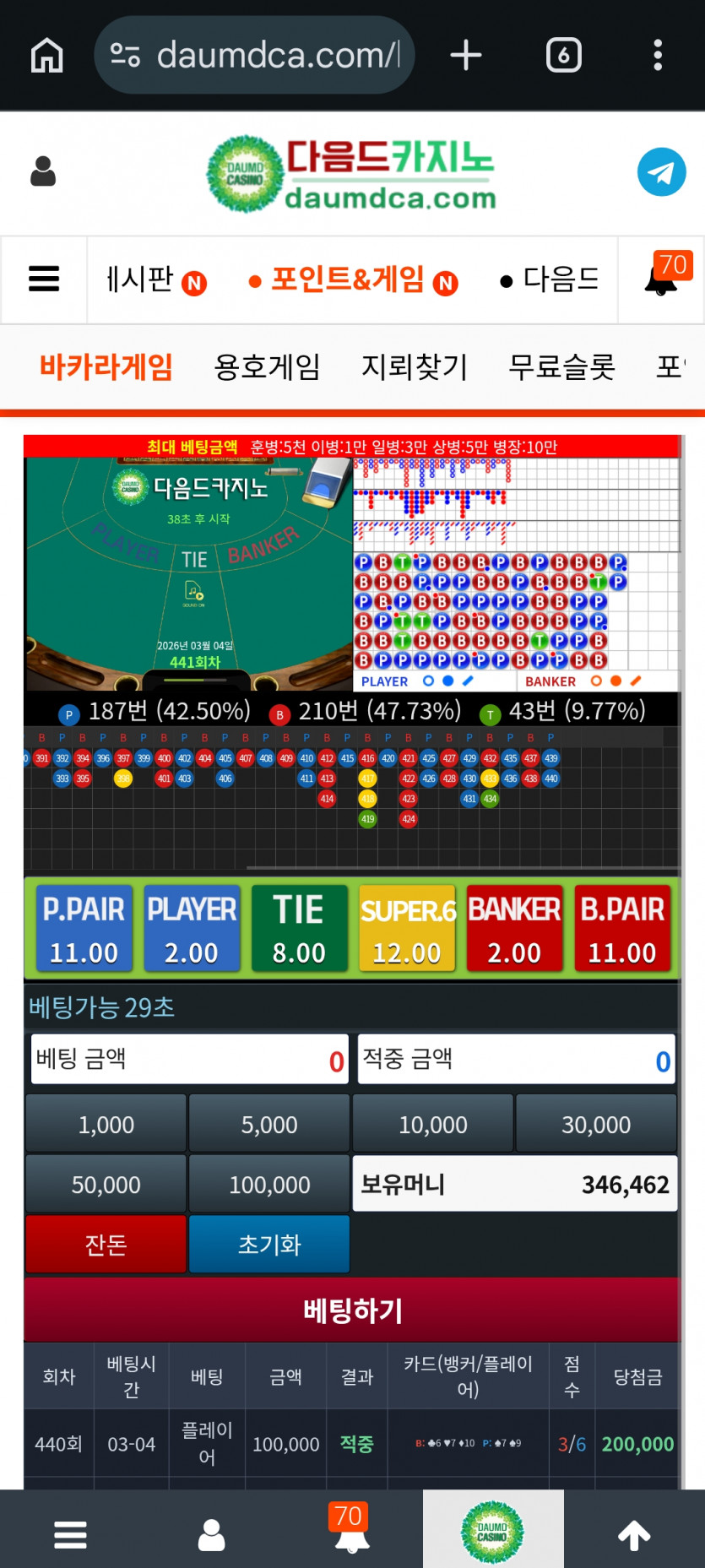 포도왕자의 포 바카라입장샷