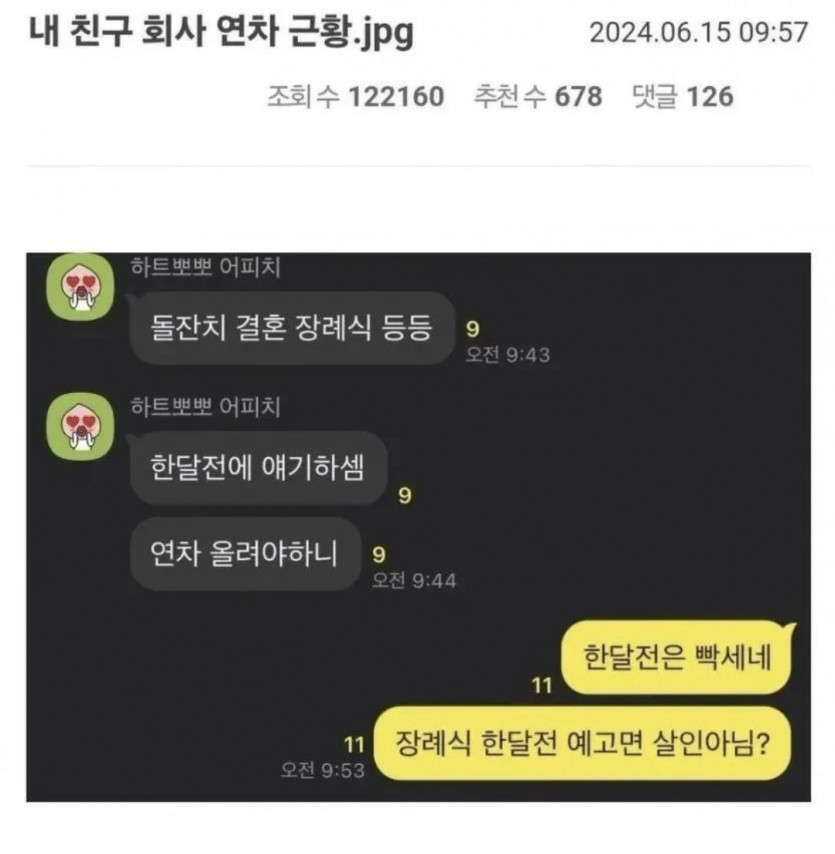 ㅈ소의 연차사용법