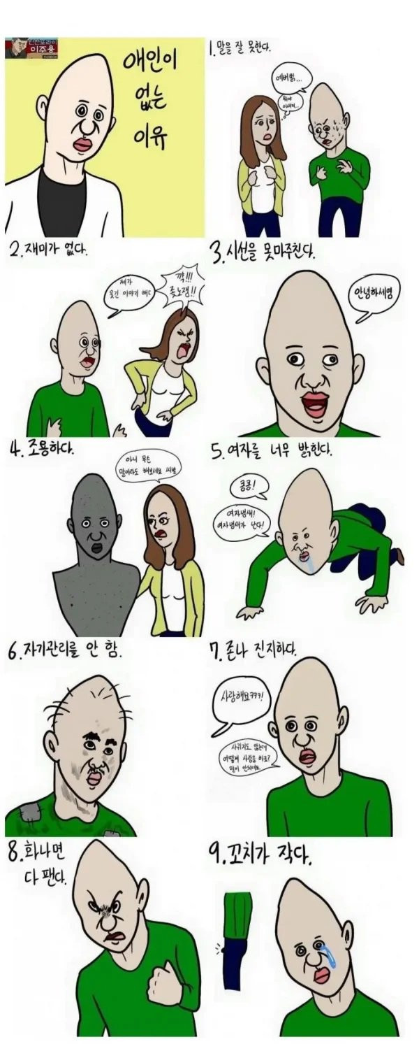 여자한테 인기 없는 남자 특징