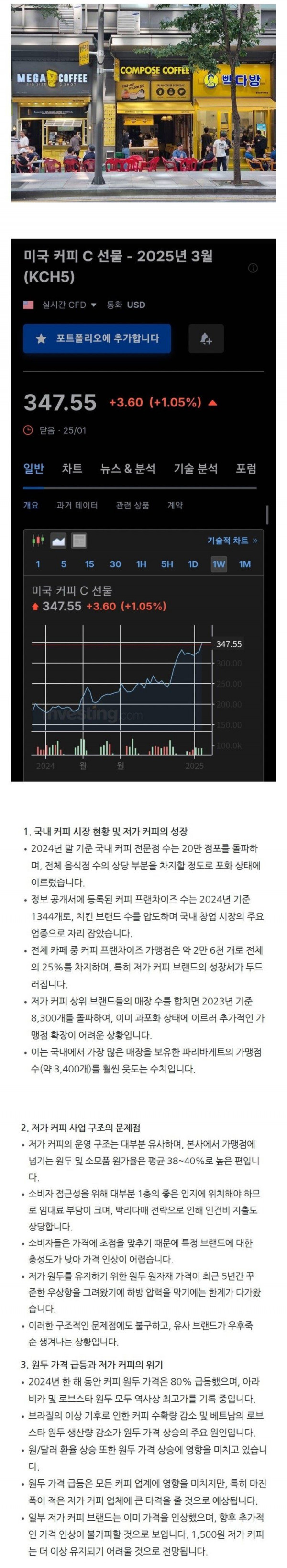 저가 커피시장의 종말이 오는가