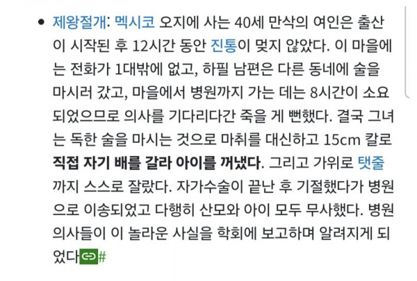 셀프제왕절개 ㄷㄷ