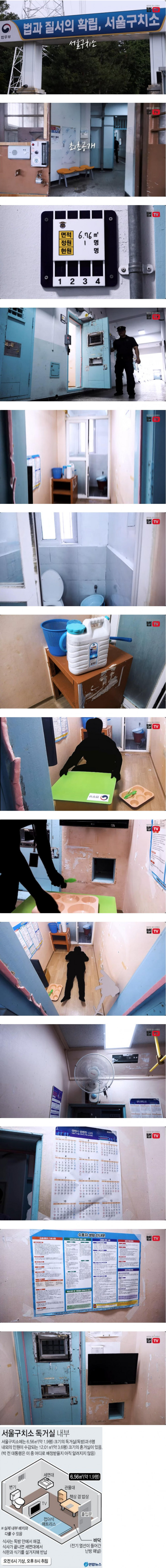 VIP들이 자주 쓰는 서울구치소 독방