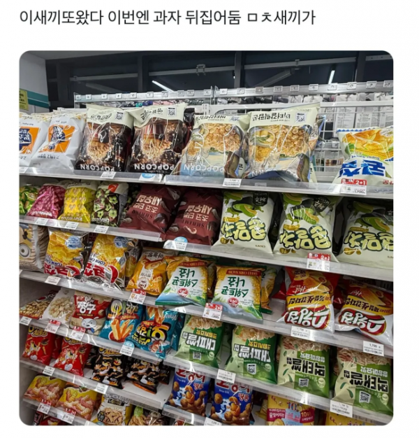 편의점에 미친새끼 왔다감