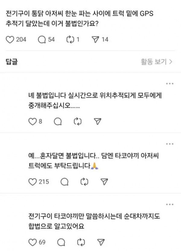 전기구이 통닭 아자씨 스토킹