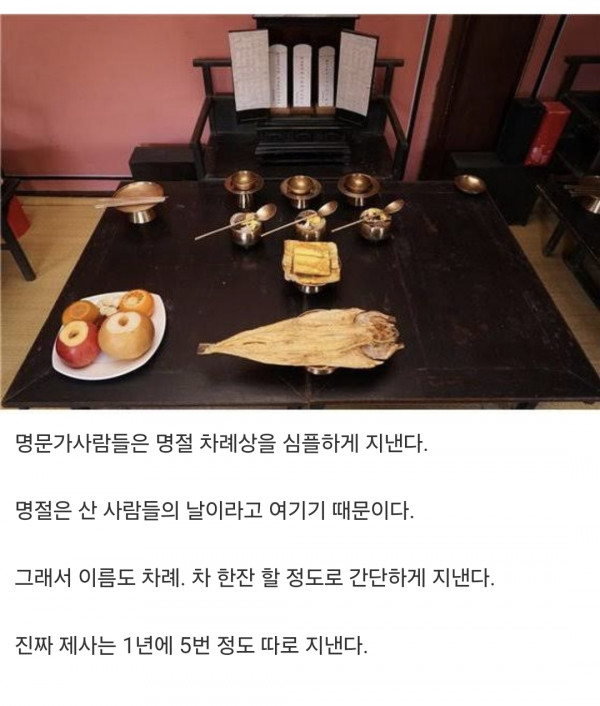 명문가 차례상